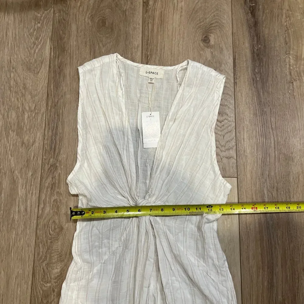 L*SPACE Women's Down The Line Cover-Up Size S In Cream - Picture 7 of 12